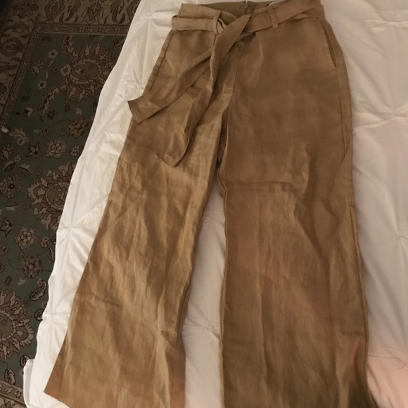 Faithfull the Brand Pants - Faithful brand linen wide leg tie waist pants